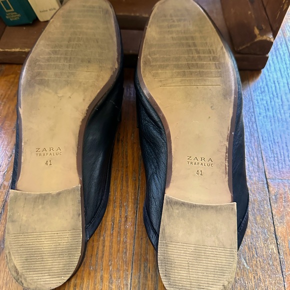 Zara Leather Mule Loafers - Picture 3 of 3